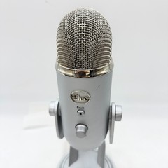 Blue Yeti Silver USB Condenser Microphone w/ Desk Stand PC/Mac Tested Working