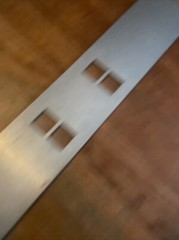 Blank Silver Metal Two 2 Rack Space Panel Heavy Duty Steel Spacer Punch outs #2