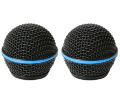 2 Pack Metal Head Mesh RK265G Microphone Grille Cover for Shure Beta58A Black