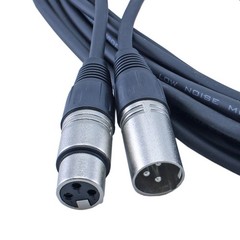 MCSPROAUDIO XLR Cable 25FT Low Z Male to Female 3 Pin Mic 25Ft, Black