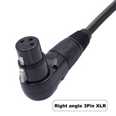 XLR Mic Extension Cable 90 Degree Female To Straight Male For Speaker Studio New