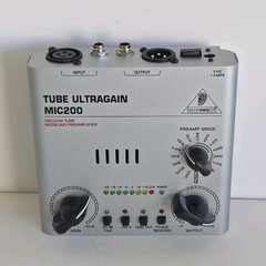 Behringer Tube Ultragain MIC200 Vacuum Tube Modeling Preamp Phantom Power MIC