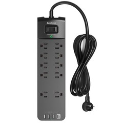 Power Strip – Addtam Surge Protector with 10 Outlets and 4 USB Ports, 6 Feet …