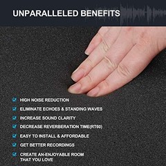 60 Pack Acoustic Panel Polyurethane Foam Sound Proof Acoustic Treatment 60pcs