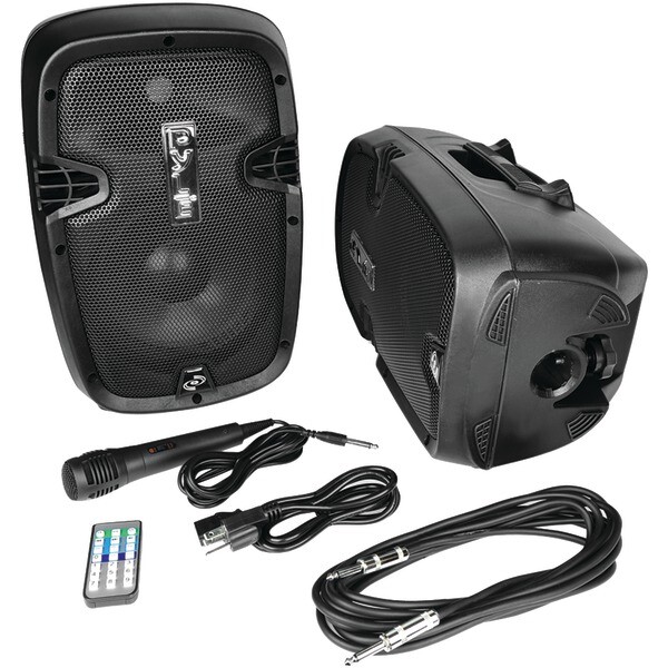 Pyle Active + Passive PA Speaker System Kit, Black -PPHP849KT