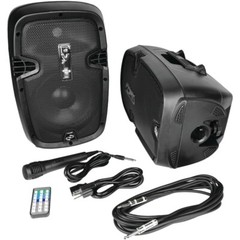 Pyle Active + Passive PA Speaker System Kit, Black -PPHP849KT