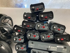 LOT OF Portacom BP-2000 BP-200 Anchor BELTPACK W/ 8 HEADSETS