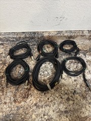 Lot Of 6 Microphone XLR Audio 1/4 Jack Male To Male Cables Peavey Whirlwind