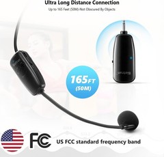 High Sensitivity UHF Wireless Microphone System – Perfect for Karaoke & More