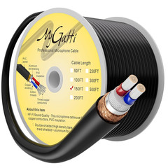150ft XLR Microphone Cable – 21AWG Heavy-Duty DIY Audio Wire, Tinned Copper