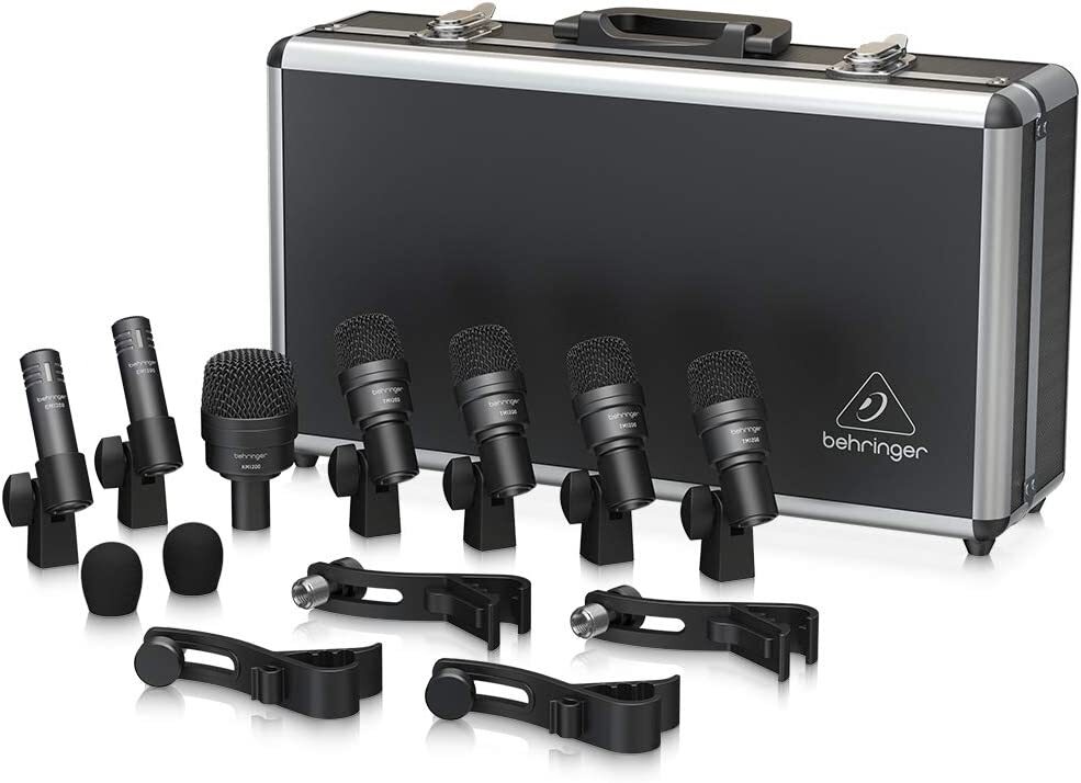 Behringer BC1200 Professional 7-Piece Drum Mic Set for Studio Live Application