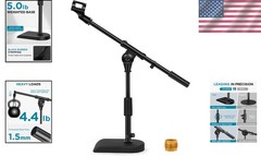 New Adjustable Heavy Duty Microphone Stand Black