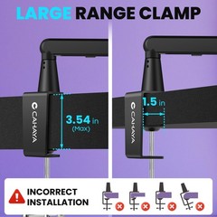 CAHAYA Mic Stand Boom Arm – Low 3 inches x 10 x 16.5 inches, Black