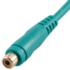 25 Foot Green RCA Male to RCA Female Audio Extension Cable AV RCA Extender Cord