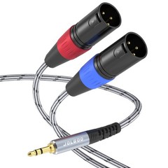 3.5mm TRS to Dual XLR Male Stereo Breakout Cable, 1/8″ Y Splitter, 3.3ft