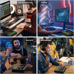 Podcast Equipment: 2 Metal Mics, 78dB SNR, DSP Mixer, Live Stream Ready