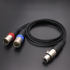 5 Pin Female XLR to Dual 3 pin Male XLRs Stereo Y Lead Balanced Cable