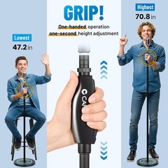 Microphone Stand Floor Adjustable – Mic Stand Universal with 7.12 lbs Weighted