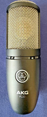 AKG P220 Cardioid Condenser Microphone w/ Shock Mount, XLR Cable, Case TESTED