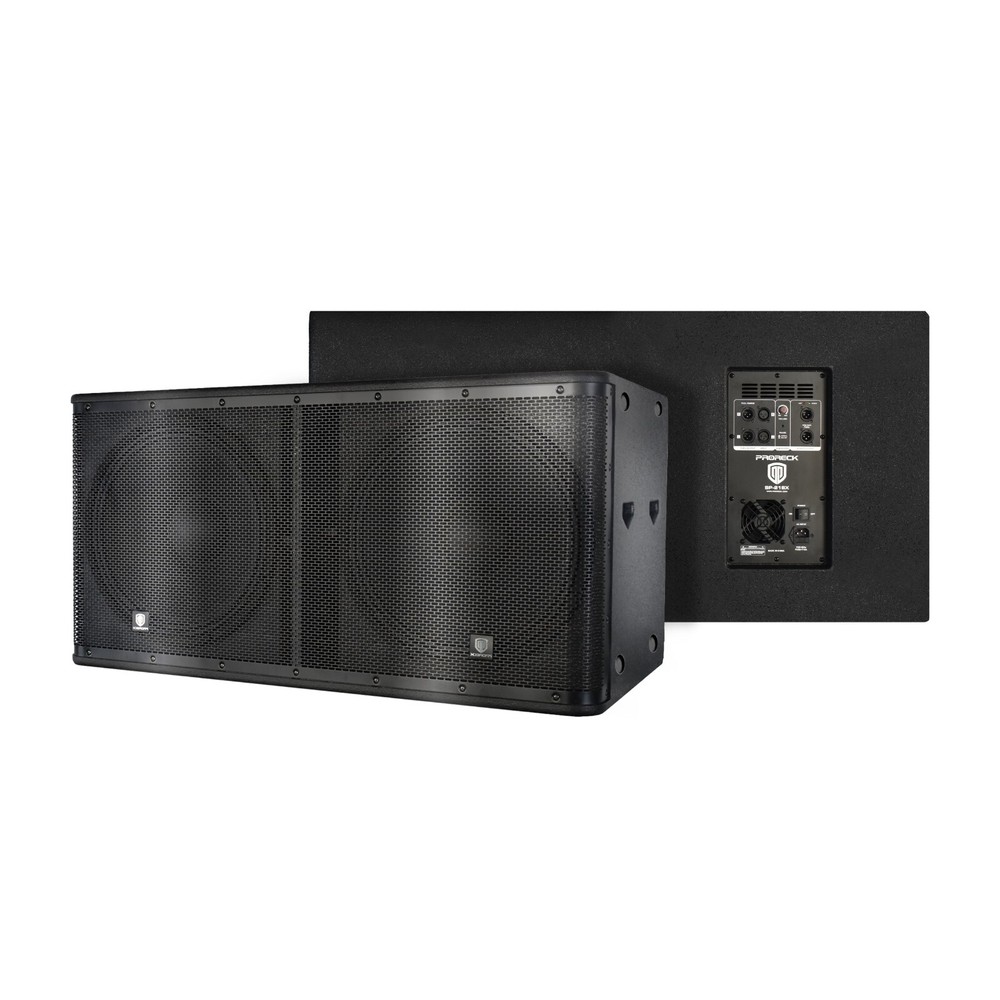 PRORECK DJ Active Powered Dual 18 inch 5000W Subwoofer Cabinet Bass SP-218X