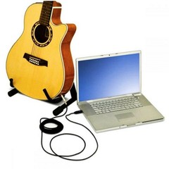 3M Guitar Bass 1/4“ USB to 6.3mm Jack Link Connection Instrument Adapter Cable
