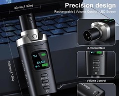 Aokeo AK-M1 XLR Bluetooth Receiver, High-Fidelity 100ft Stable Connection