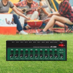 Professional Powered Mixer Power Mixing Amplifier 10 Channel Amp USB 10W