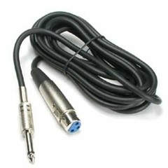 6FT XLR 3 Pin Female to 6.35mm 1/4″ Mono Male Mic Microphone Audio Cable Cord
