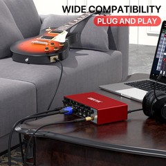 2i2 USB Audio Interface for PC Recording, 24-bit/192kHz Plug and Play USB