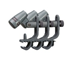 Sennheiser e604P 3 Pack of Clip-on Snare/Tom Drum Microphones Mic w/ Mount