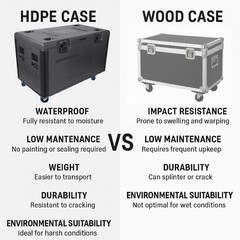 Cable Trunk ATA Road Case Heavy Duty Utility Road Trunk Flight Case with Wheels