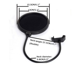 Double Layer φ5″ Microphone Wind Screen Mask Pop Filter for Recording Studio
