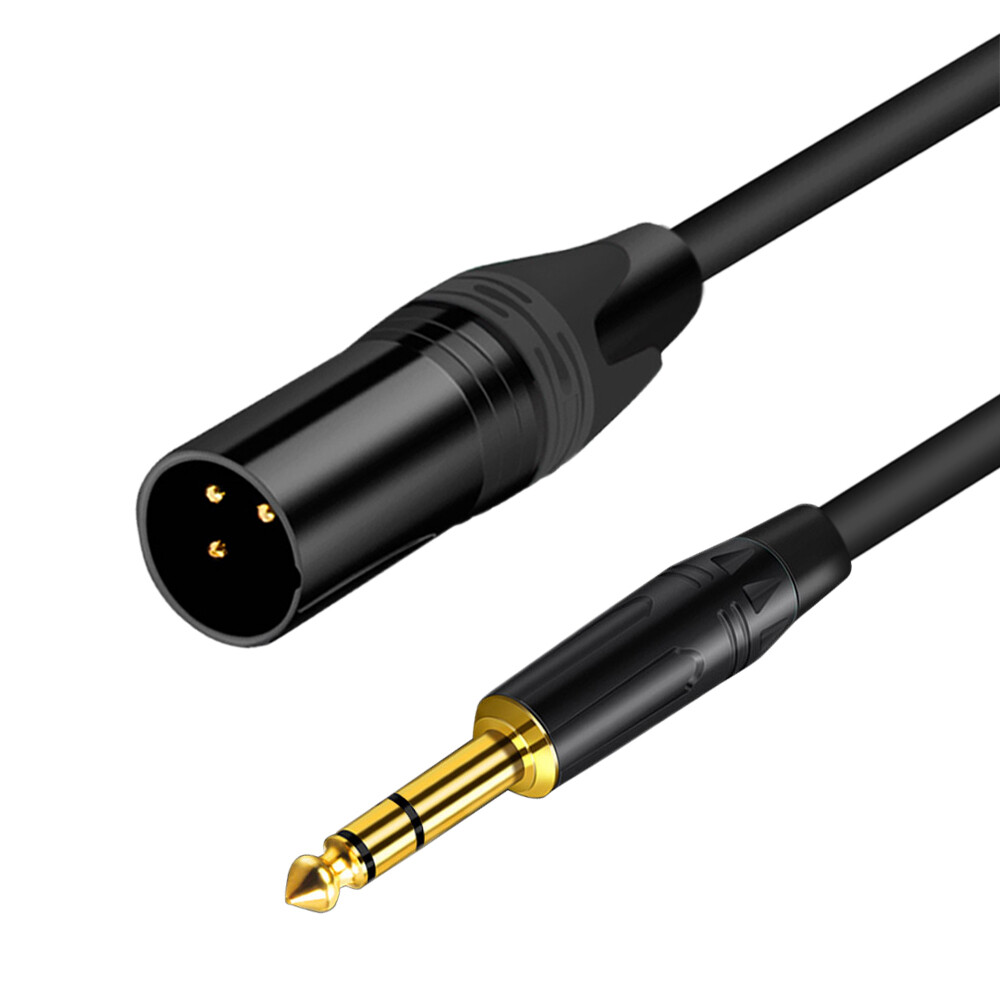 1/4″ TRS Male Stereo to XLR Male Balanced Interconnect Cable Gold Plated B20
