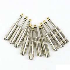 10pcs 1/4 MONO TS Heavy Duty Male Audio Speaker Guitar Cable Connector Plug Jac