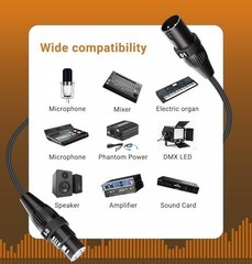 Jamesin 4 Channel XLR Cables 6 Feet Male to Female Snake Cable with Digital L…