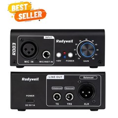 2026 Upgraded RO03 Mic Preamp, 120db EIN Ultral Low Noise Booster, for Dynami…