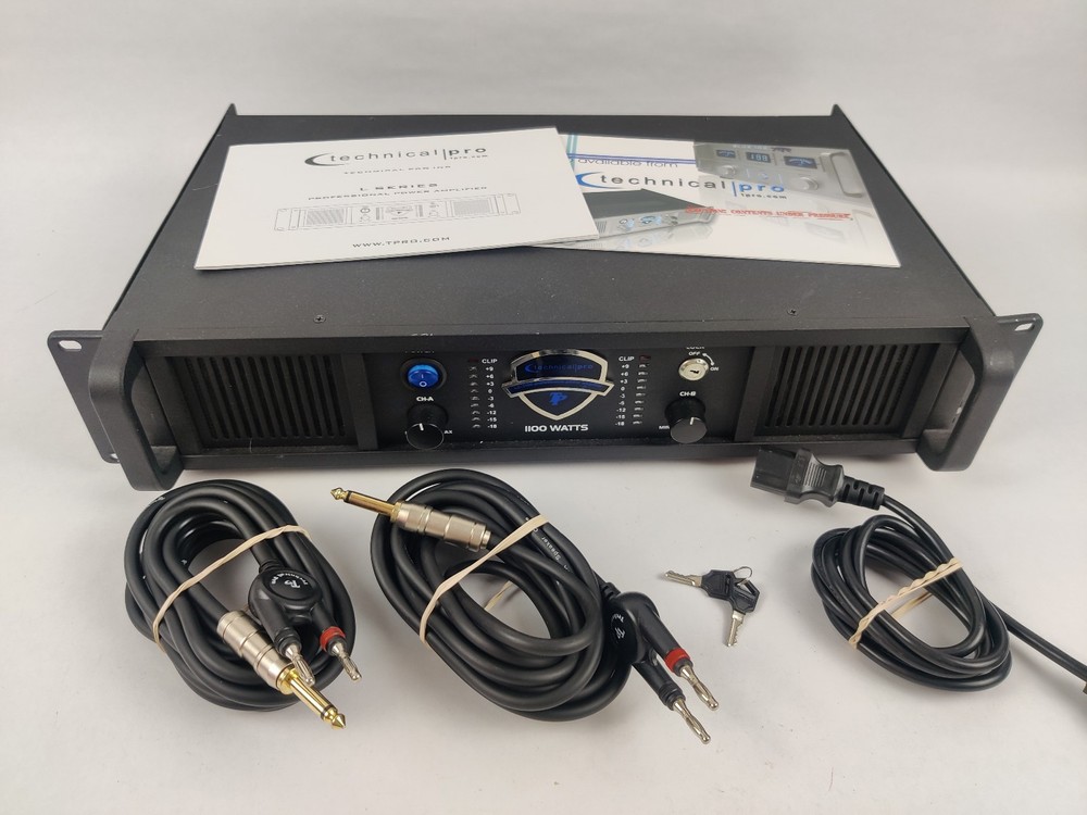 Technical Pro LZ-1100 Professional Grade 2-Channel Power Amplifier ~ 205WPC @ 8Ω