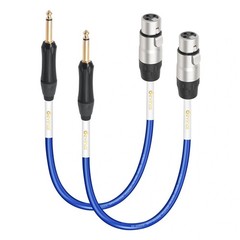 Devinal XLR Female to 1/4 inch TS Cable Hi-Fi Grade Unbalanced Female XLR to …