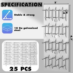25 Pcs Push-on Impaler Wall Mounting Clips Surface Mount Impaler Clips, Acous…