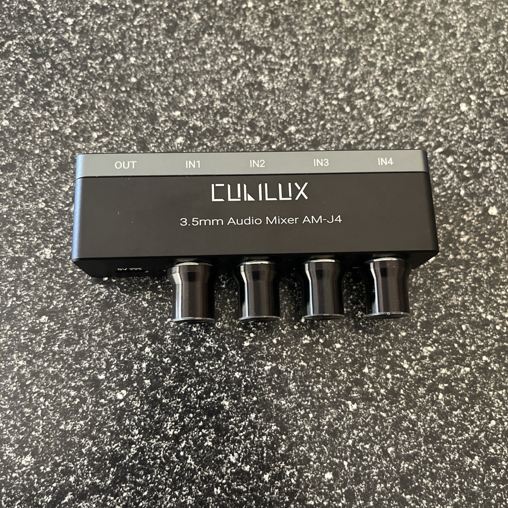 AM-K4 6.35Mm Audio Mixer [Ultra-Low Noise, Hifi AMP] 4-Channel Line-In 1/4” Mini