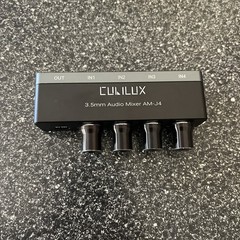 AM-K4 6.35Mm Audio Mixer [Ultra-Low Noise, Hifi AMP] 4-Channel Line-In 1/4” Mini