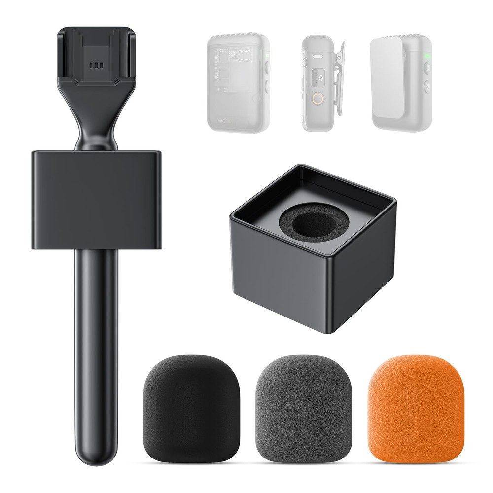 MH-30 Handheld Microphone Holder, Wireless Lavalier Mic Stand Adapter Mount w…
