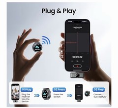 Mini Microphone for iPhone 17/16/15-7/Android/Tablet