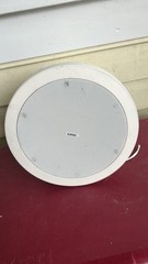 QSC AD-P Pendant Speaker White Wired Pendant Mount Cylinder Plastic Metal