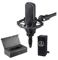 Audio Technica AT4033A Condenser Microphone+mount+Cover+Case+Headphones+Shield