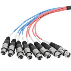 Seismic Audio – SAXT-8x15F – 8 Channel 15′ XLR 15 Foot – 8 Channel, black
