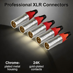 XLR 3pin Male Plug and Female Socket with Fine Nickel Plated housing
