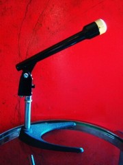 Vintage 1960s Calectro Q4-154 Dynamic microphone w stand Olson Lafayette Midland
