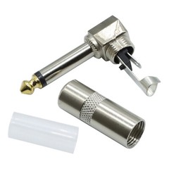 5PC Audio 1/4″ TS Plug 6.35mm Mono Male Solder Jack Connector for Speaker/Guitar