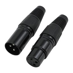 Pairs XLR DMX 3 Pin Male&Female MIC Snake Plug Audio Microphone Cable Connector